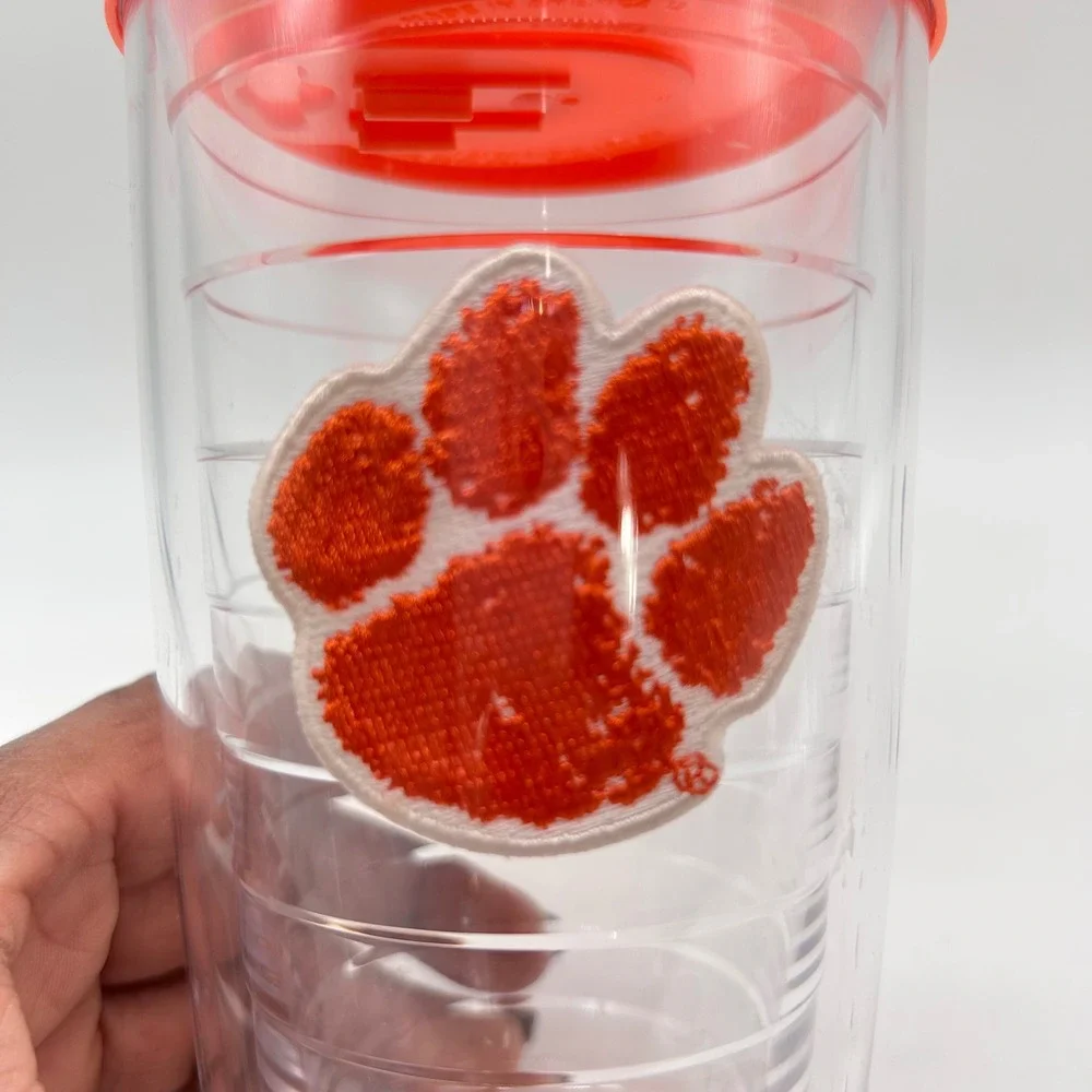 NEW Tervis Tumbler 16 oz Clemson Paw Print Orange Lid‎ Insulated Made in USA